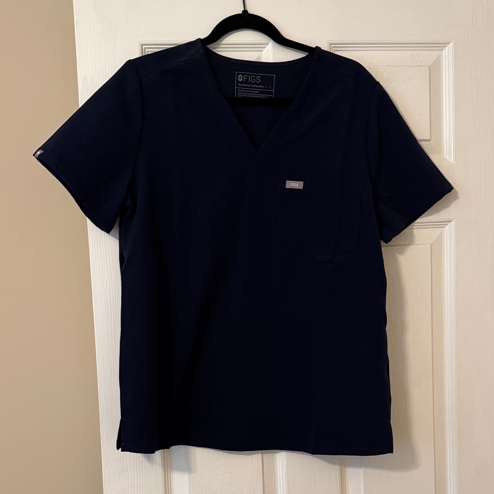 Figs Navy catarina V-Neck Scrub Top